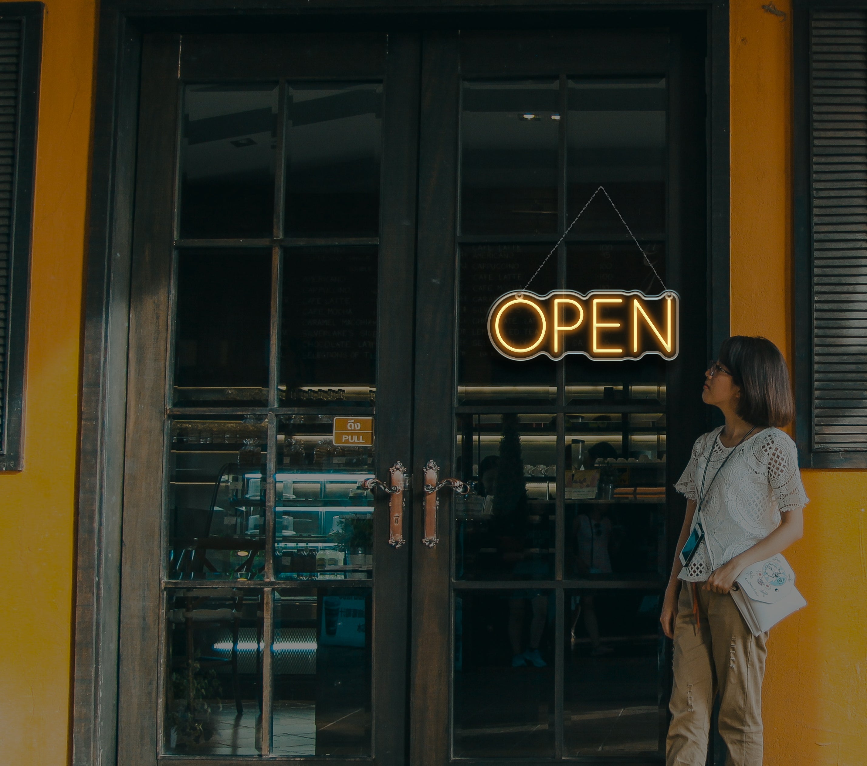 Open Neon Sign