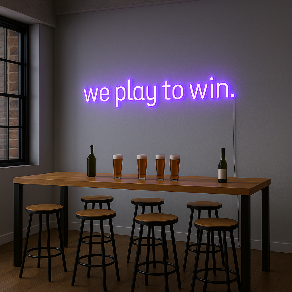 We Play To Win Neon Sign for Bar LED Neon Sign