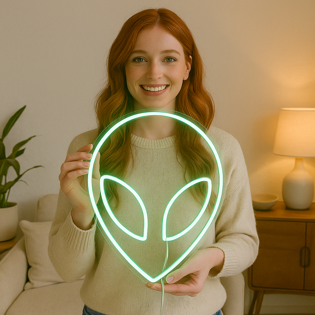 Alien Head LED Neon Sign