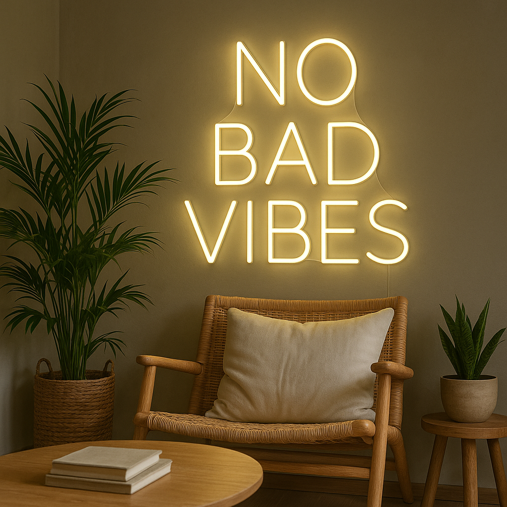 No Bad Vibes LED Neon Sign