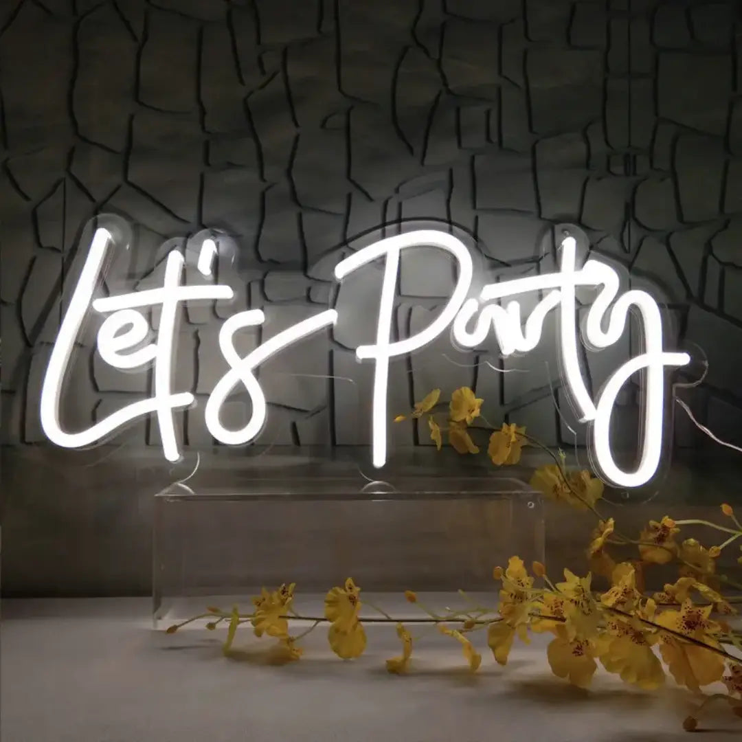 Lets Party LED Neon Sign