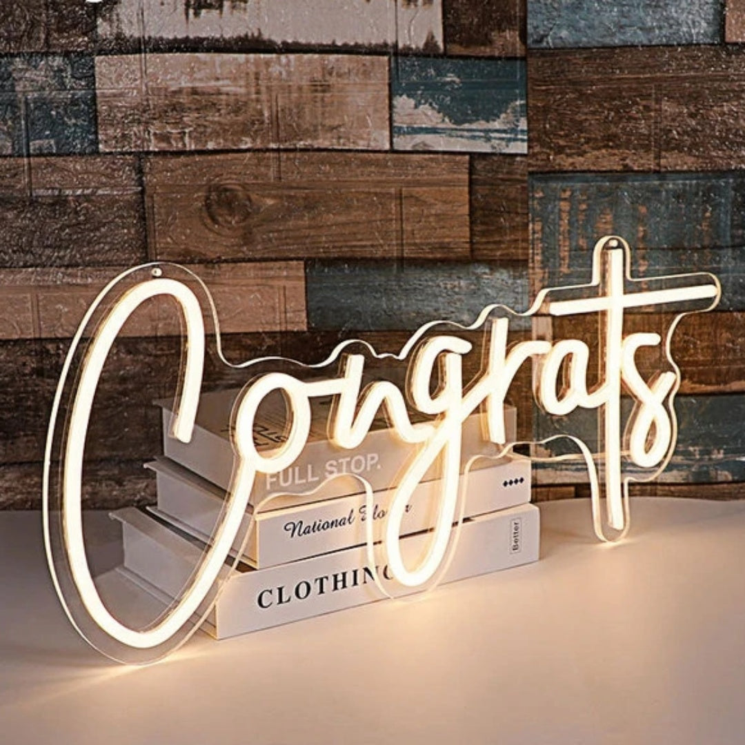 Congratulations LED Neon Sign