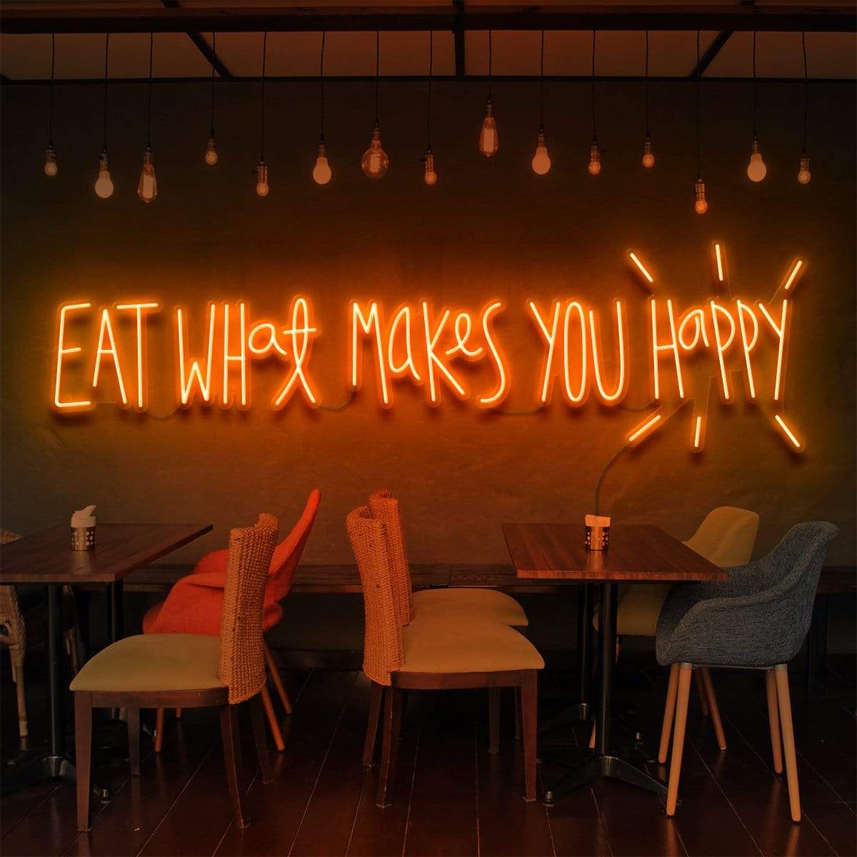 Eat what makes you Happy LED Neon Sign