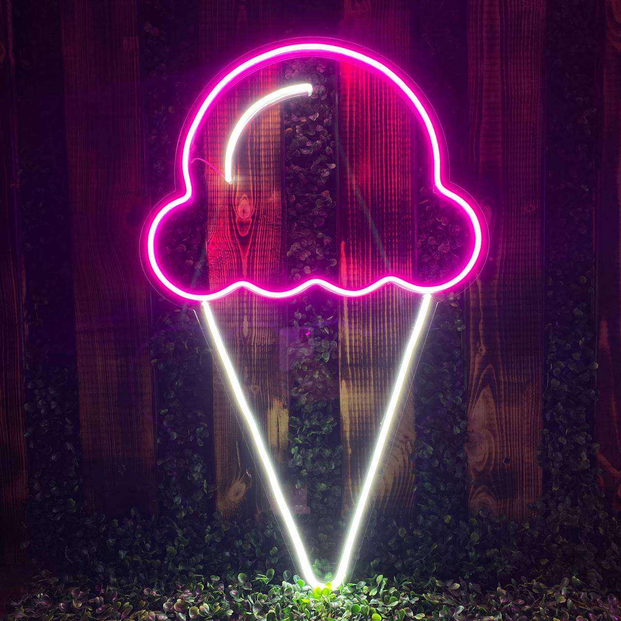 An ice cream cone LED Neon Sign