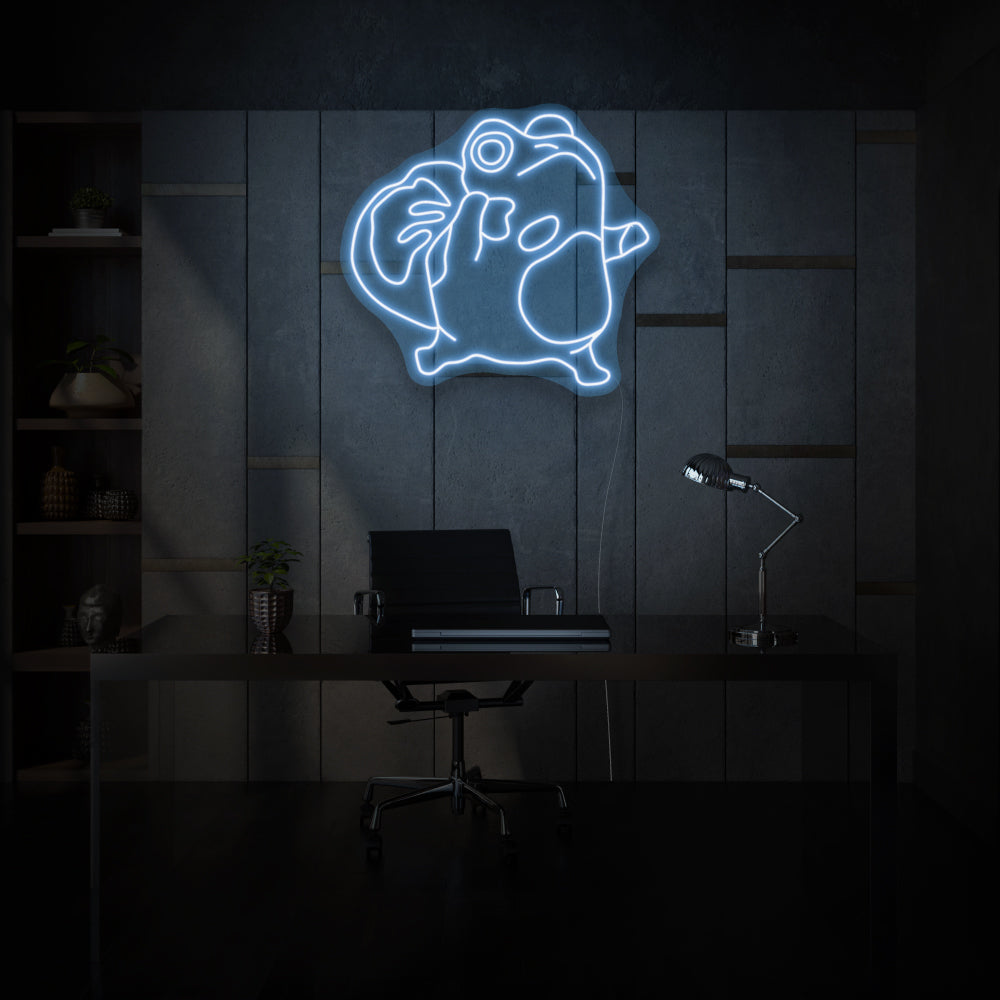 Frog With Bag LED Neon Light