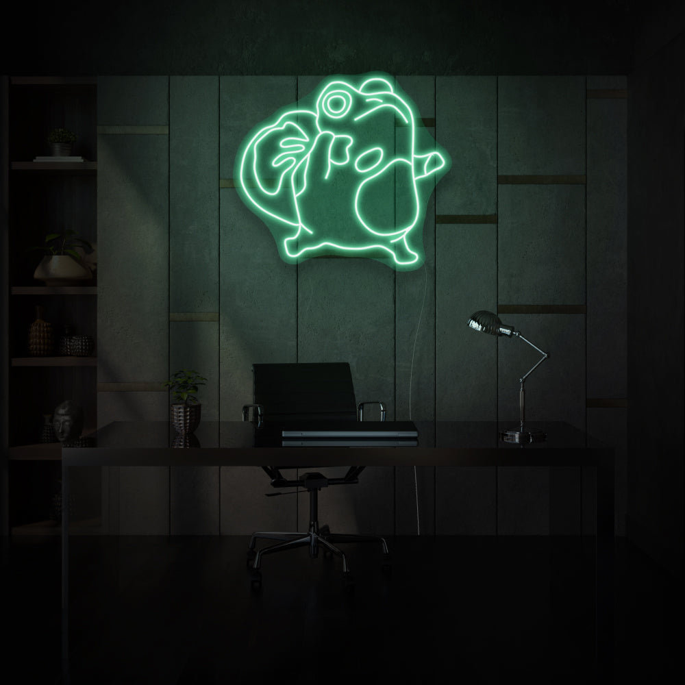 Frog With Bag LED Neon Light