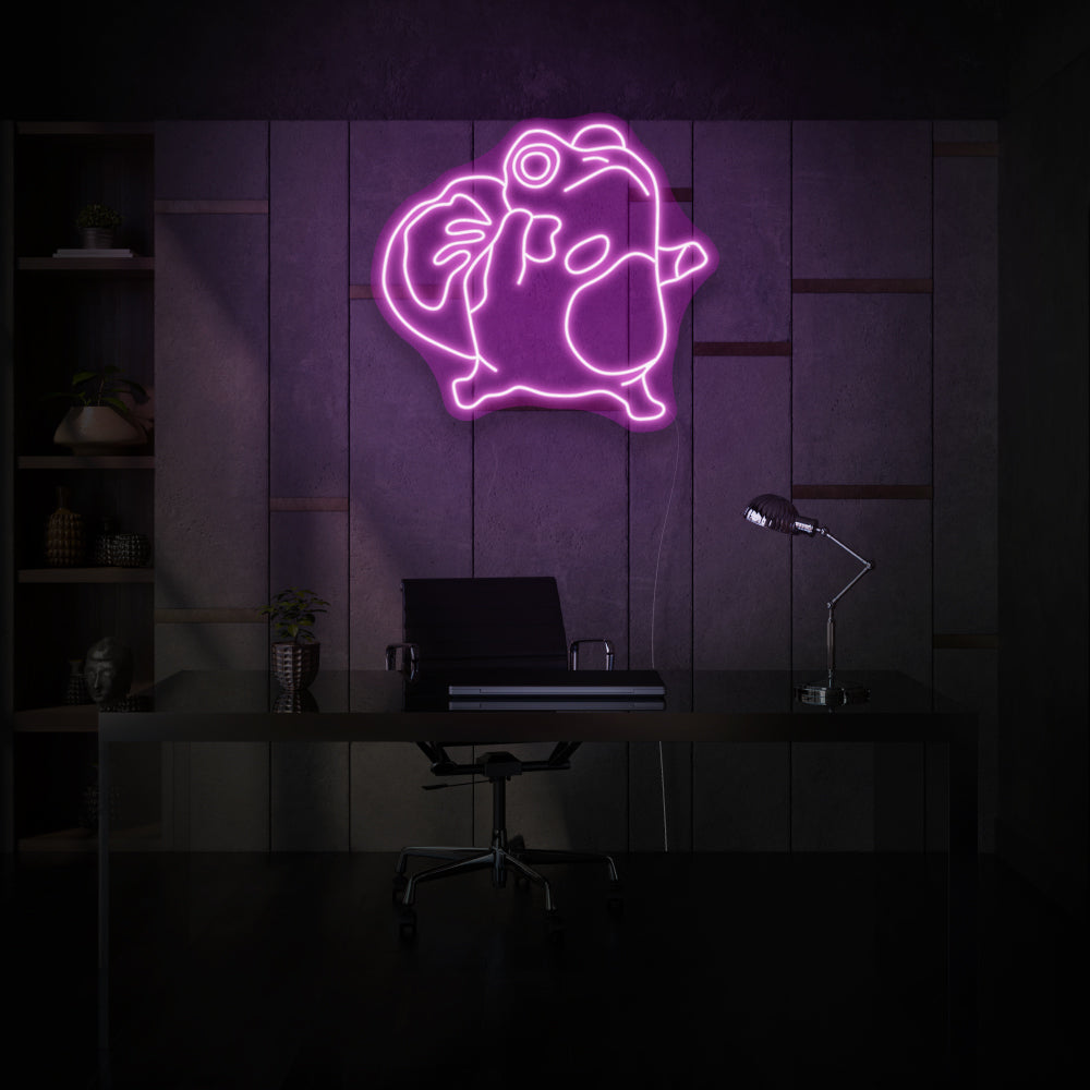 Frog With Bag LED Neon Light