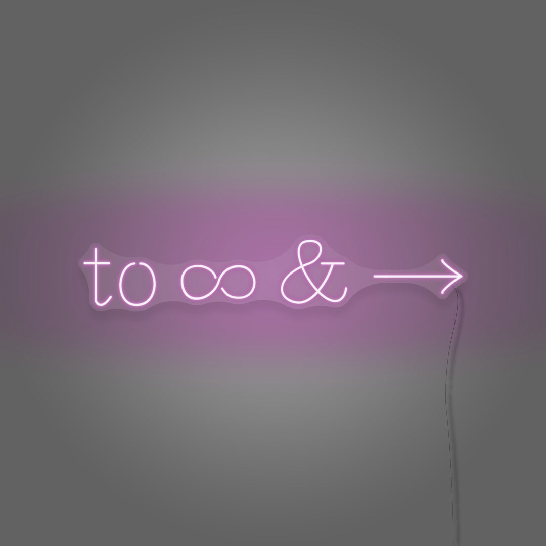 To Infinity And Beyond Minimalist Neon Sign