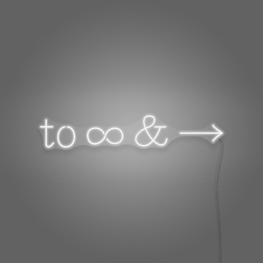 To Infinity And Beyond Minimalist Neon Sign