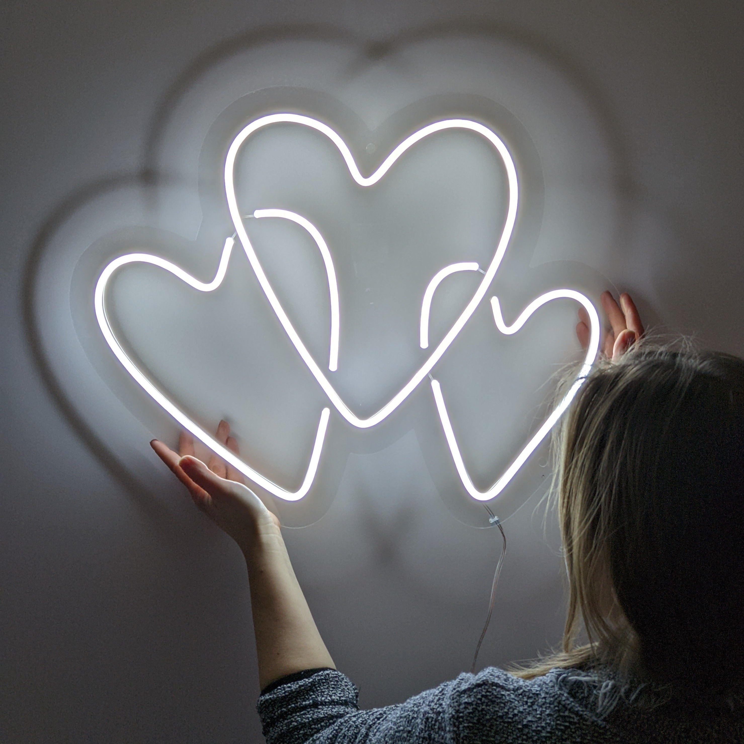 Three Hearts Custom Neon LED Light