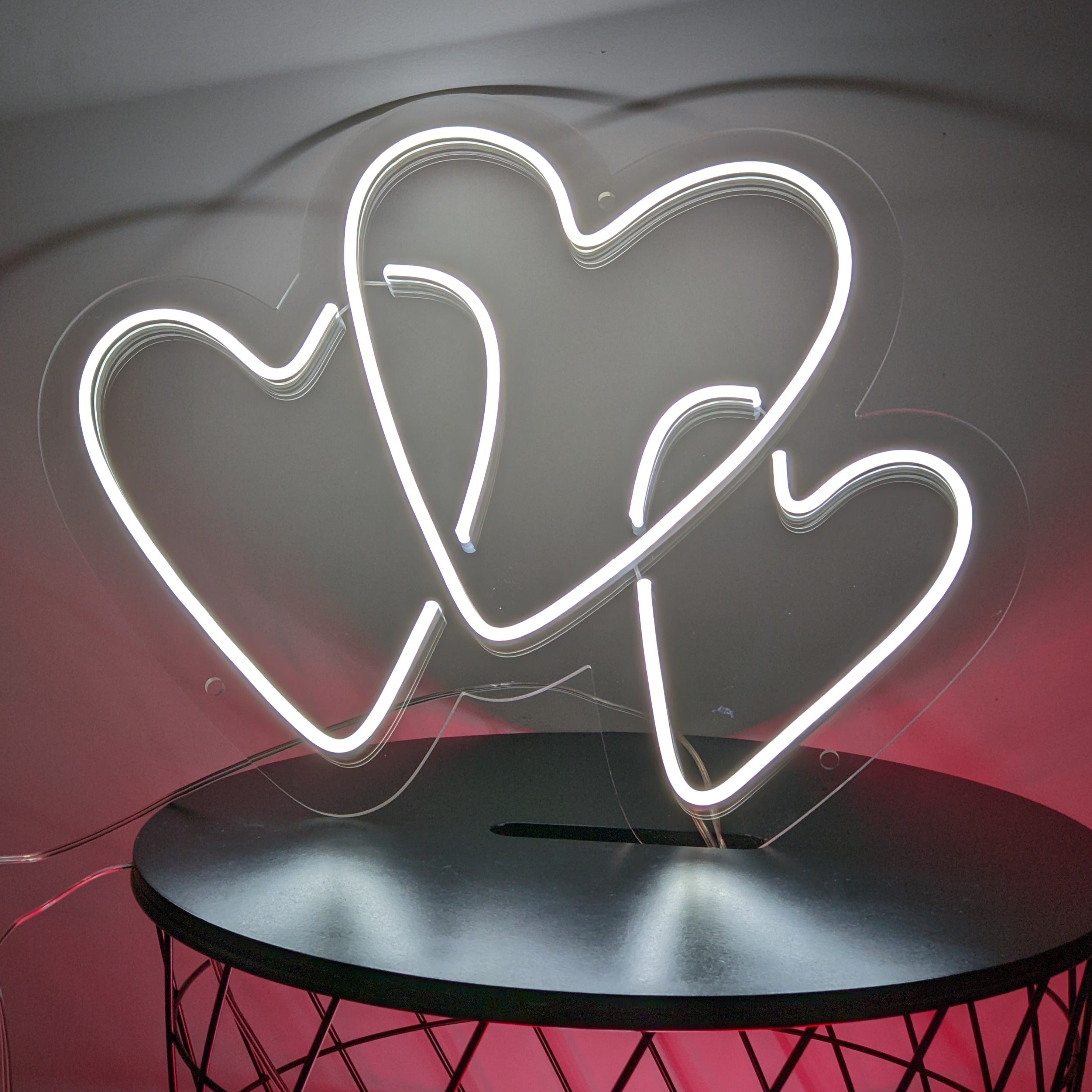 Three Hearts Custom Neon LED Light