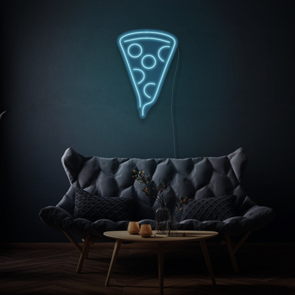 Vertical Piece Of Pizza LED Neon Sign
