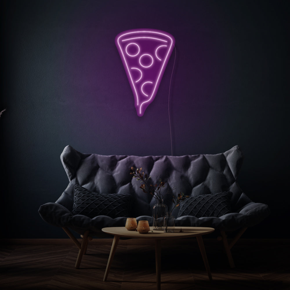 Vertical Piece Of Pizza LED Neon Sign