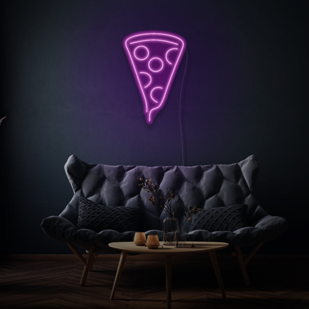 Vertical Piece Of Pizza LED Neon Sign