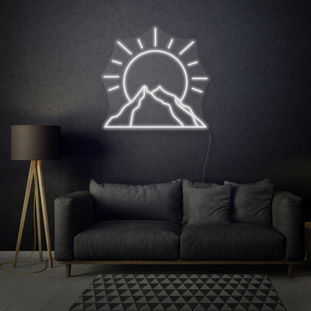 Sun Behind Mountain LED Neon Sign
