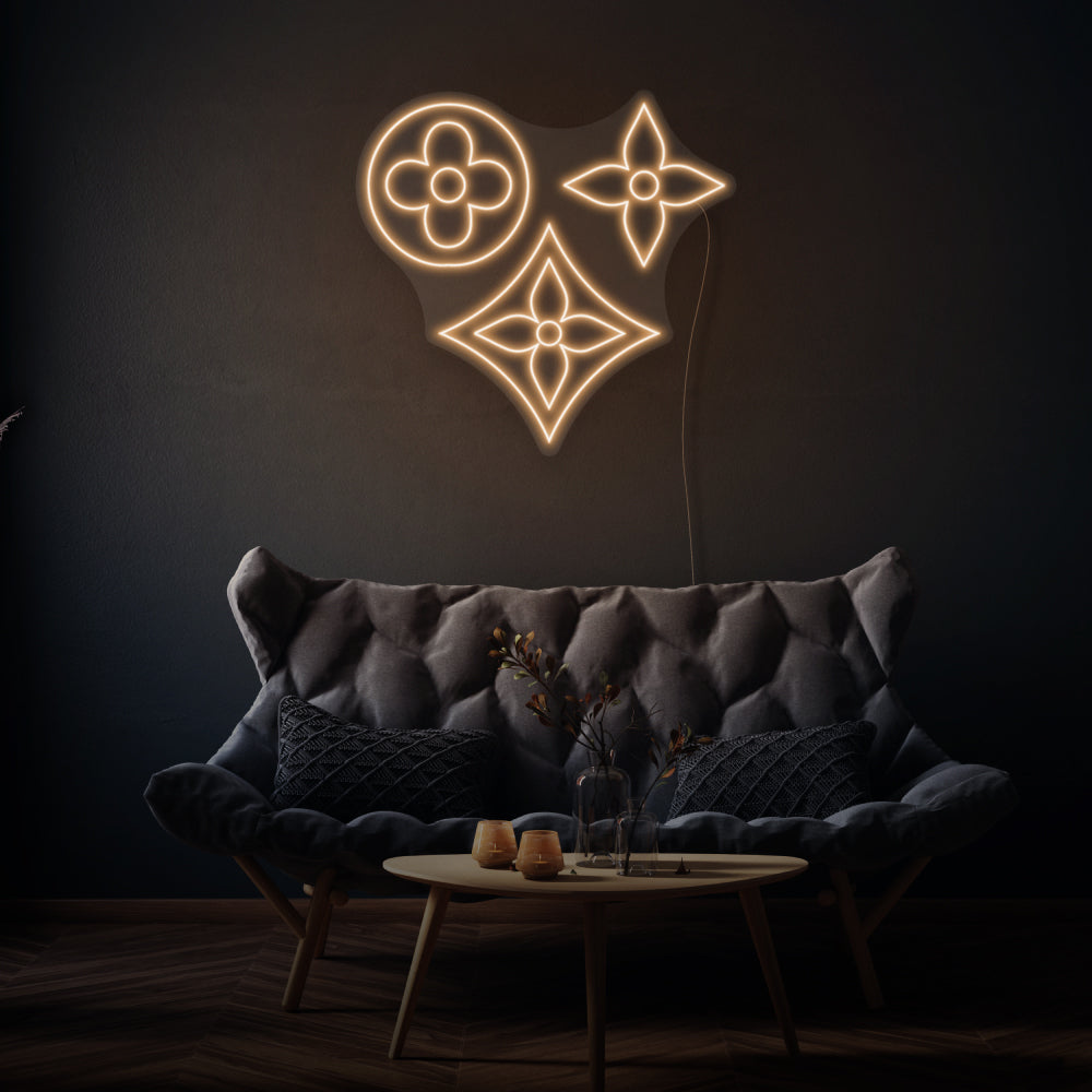 Vintage Flowers LED Neon Sign
