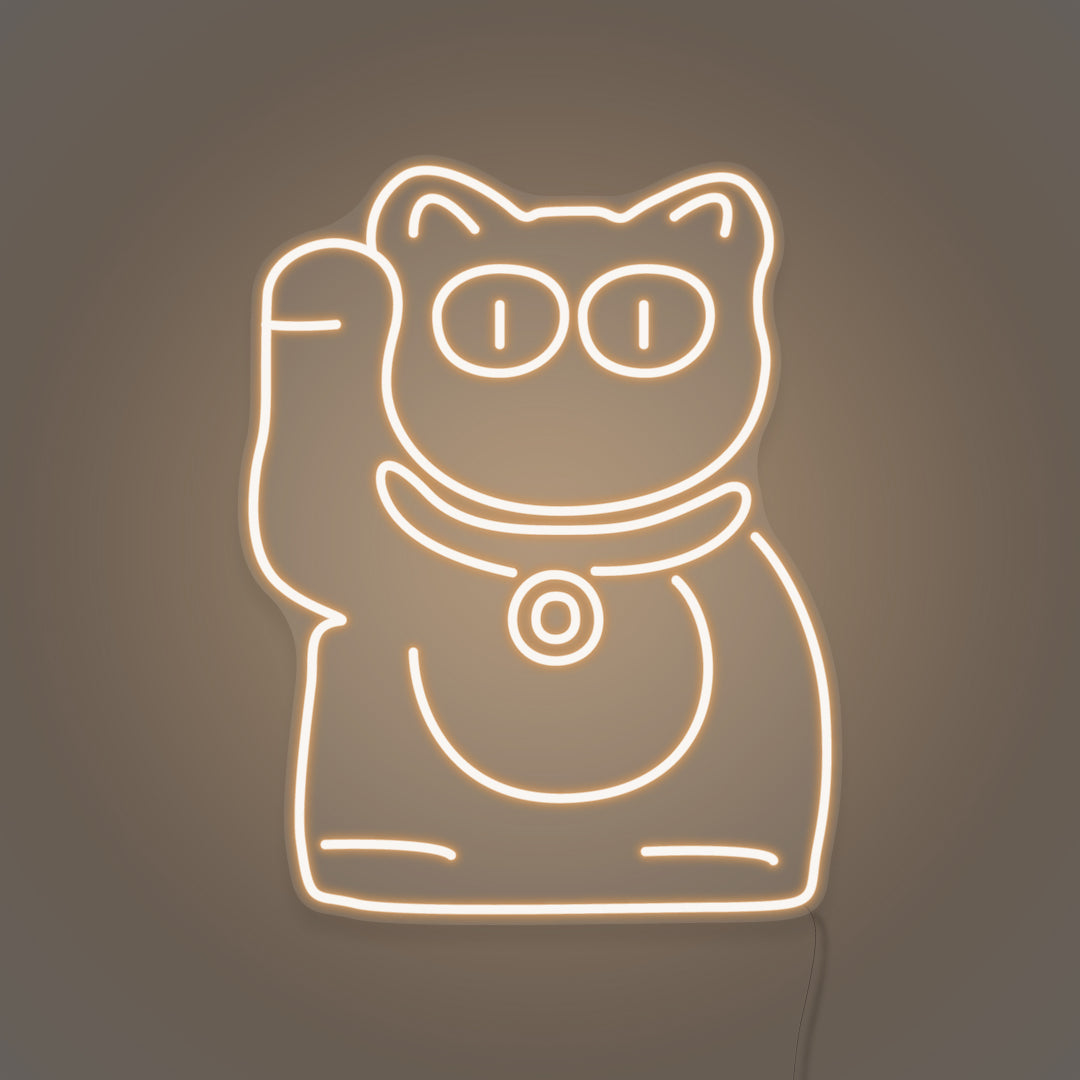 Waving Cat LED Neon Sign