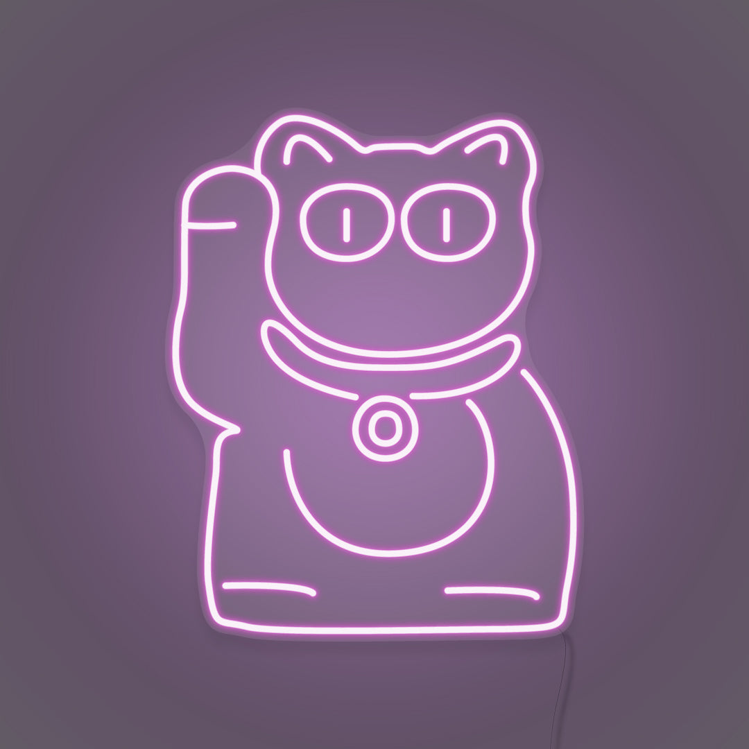 Waving Cat LED Neon Sign