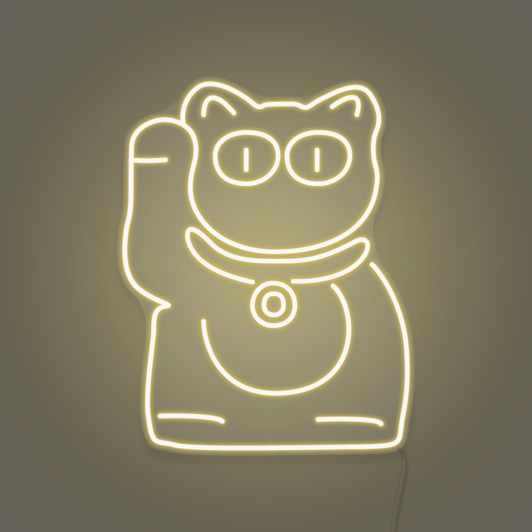 Waving Cat LED Neon Sign