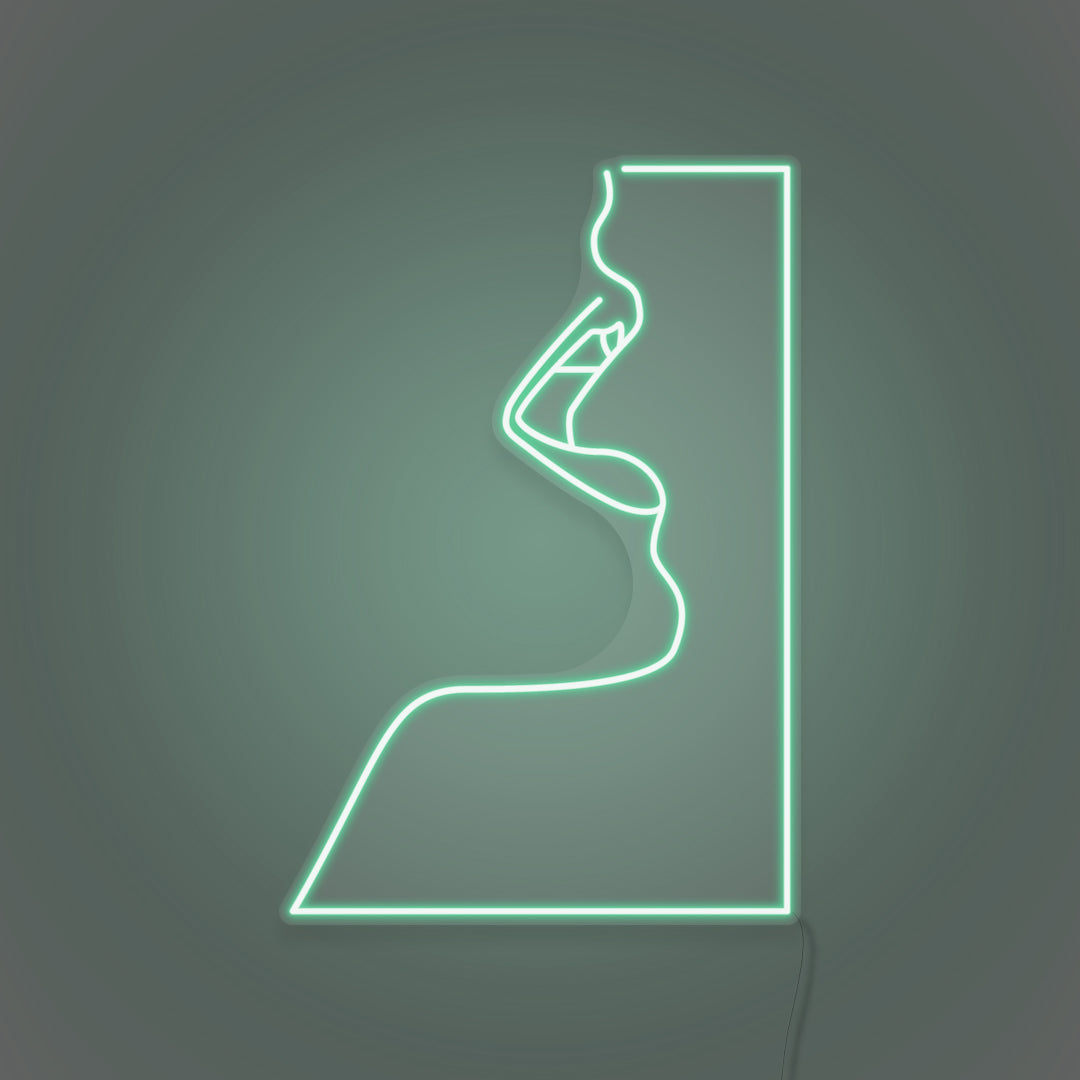 Woman's Face LED Neon Sign