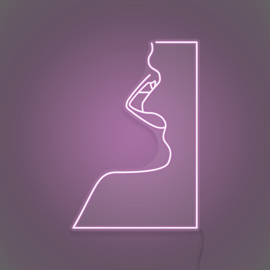 Woman's Face LED Neon Sign