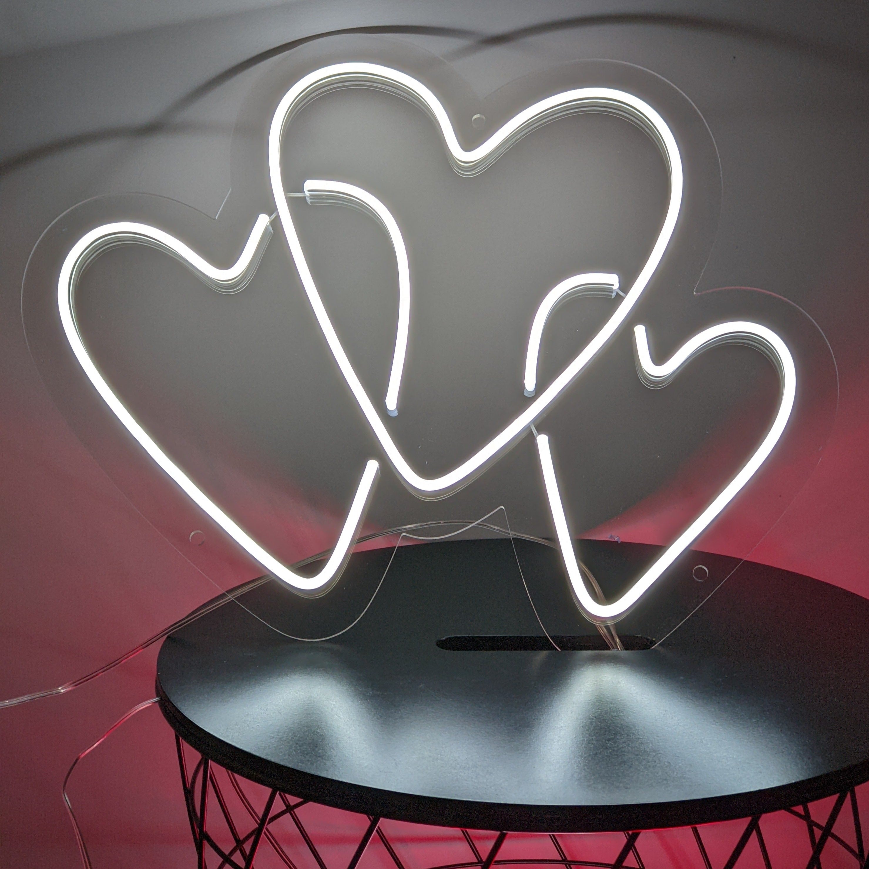 Three Hearts Custom Neon LED Light