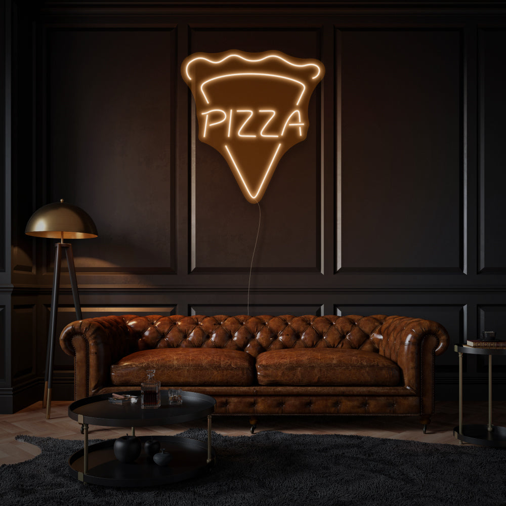 Vertical Pizza LED Neon Sign