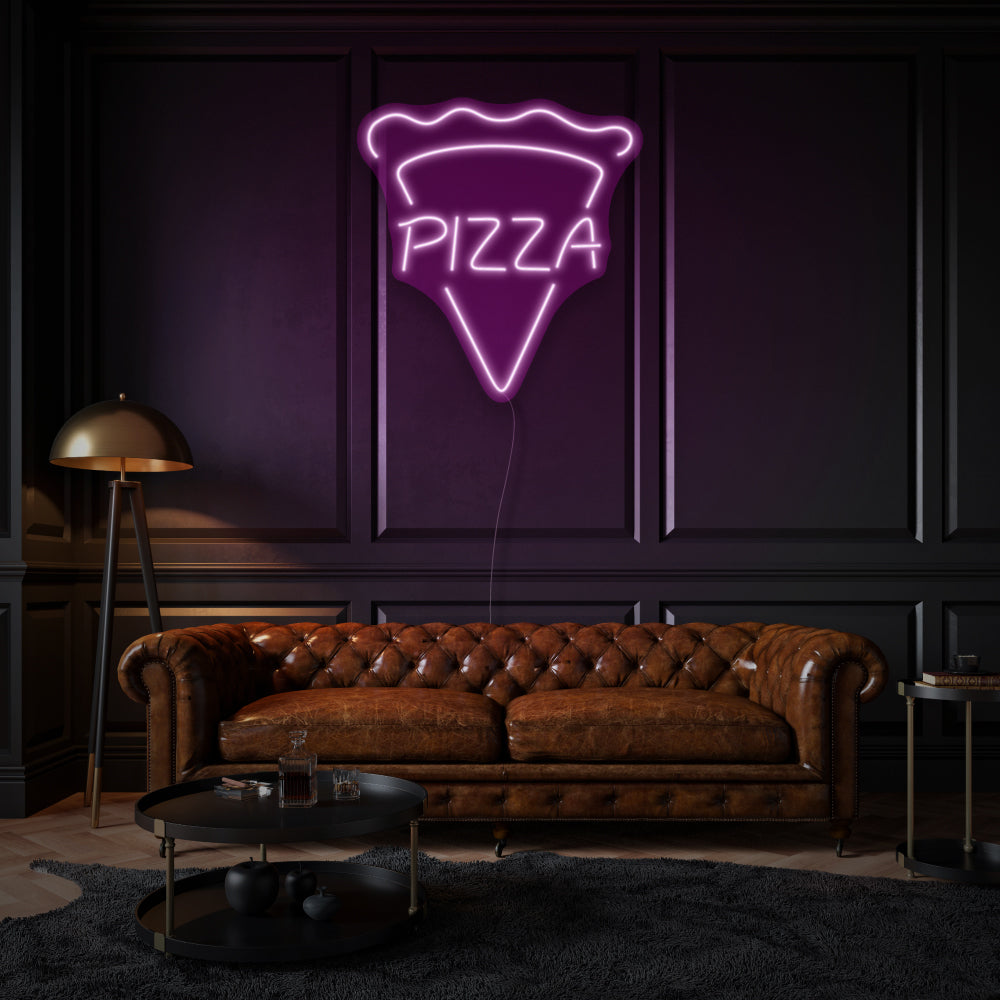 Vertical Pizza LED Neon Sign