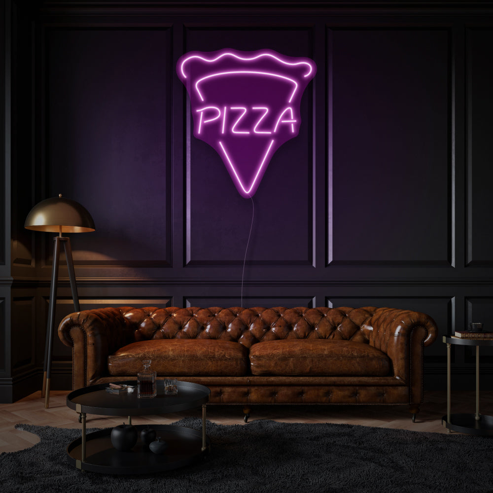 Vertical Pizza LED Neon Sign