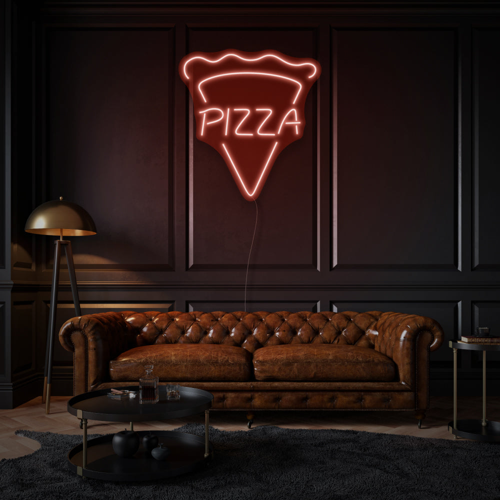 Vertical Pizza LED Neon Sign