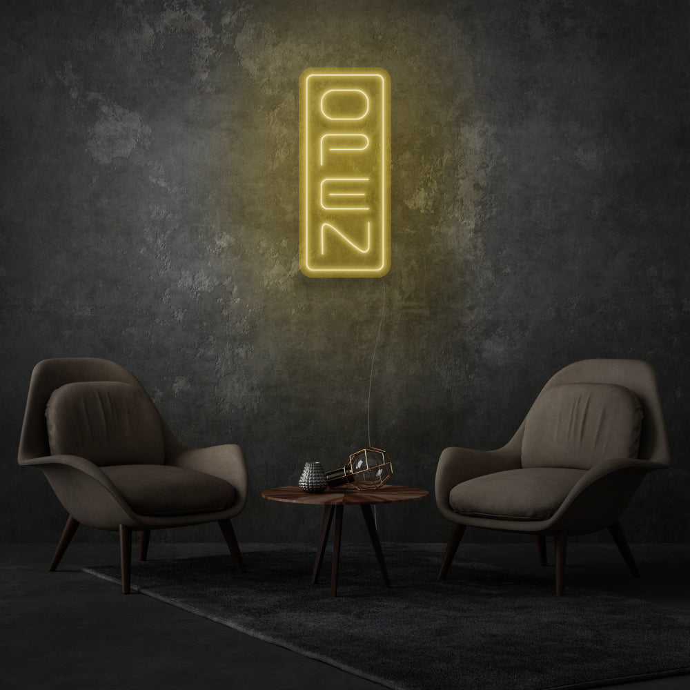Vertical Open LED Neon Sign