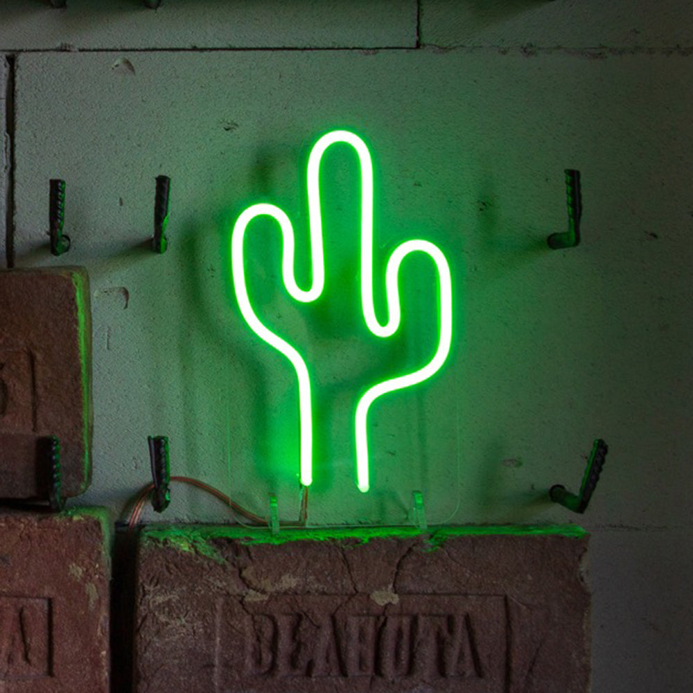 Cactus Mini Neon LED Sign Yellow