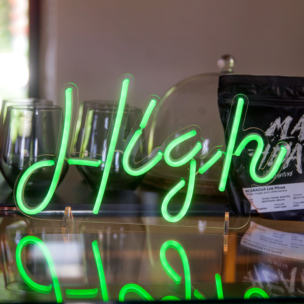 "High" LED Mini Neon Sign