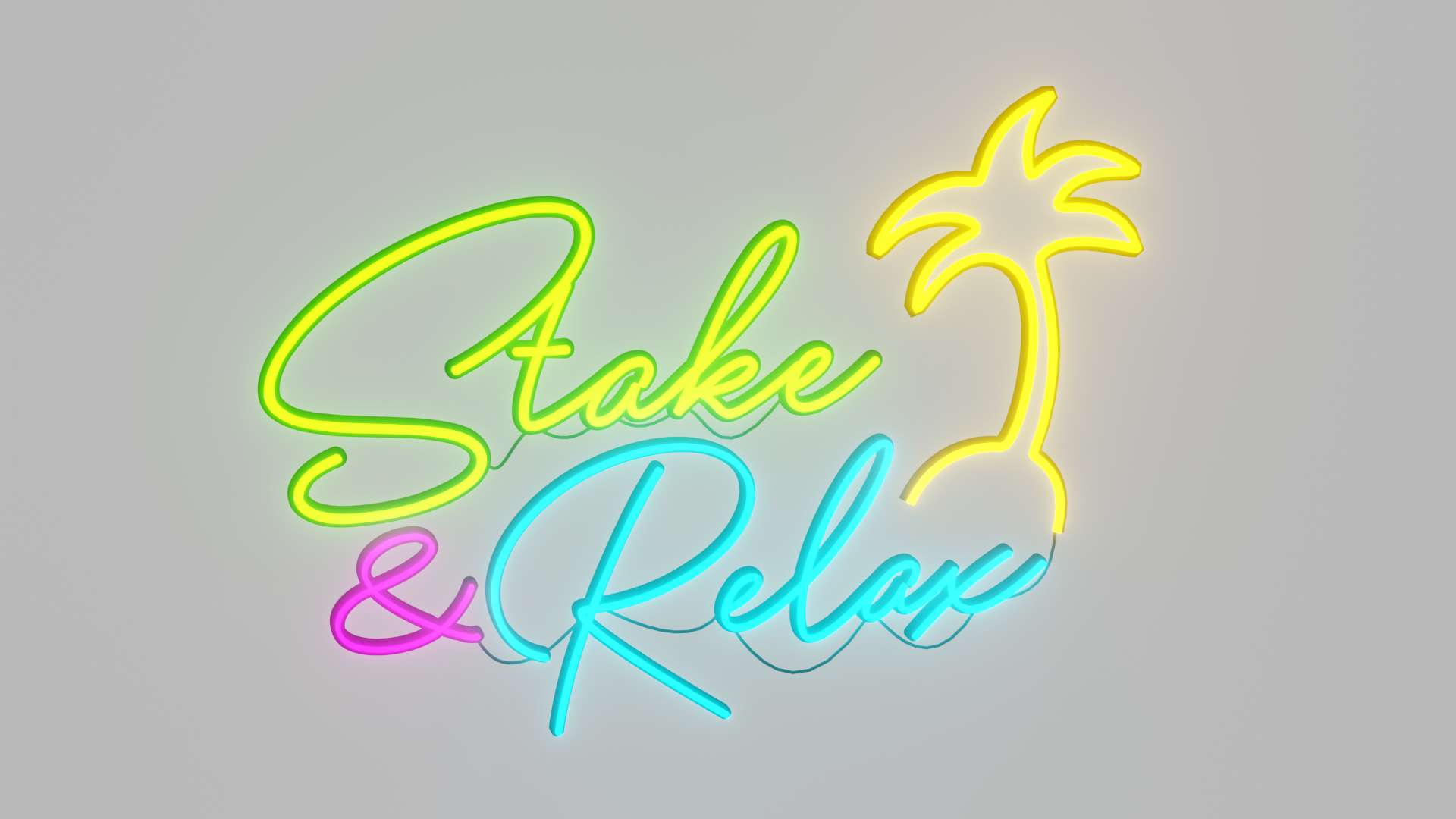 Stake & Relax LED Neon Sign