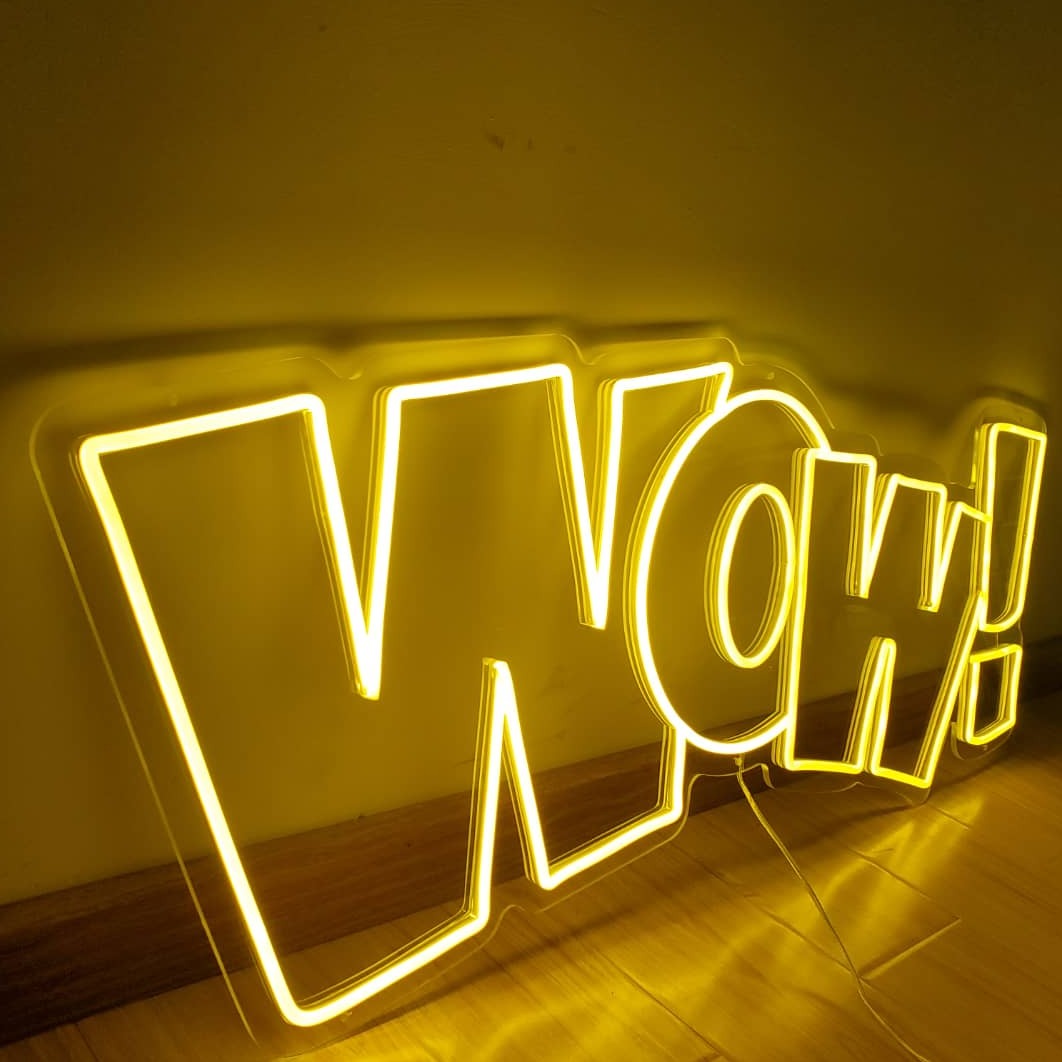 Wow! Neon Light Sign