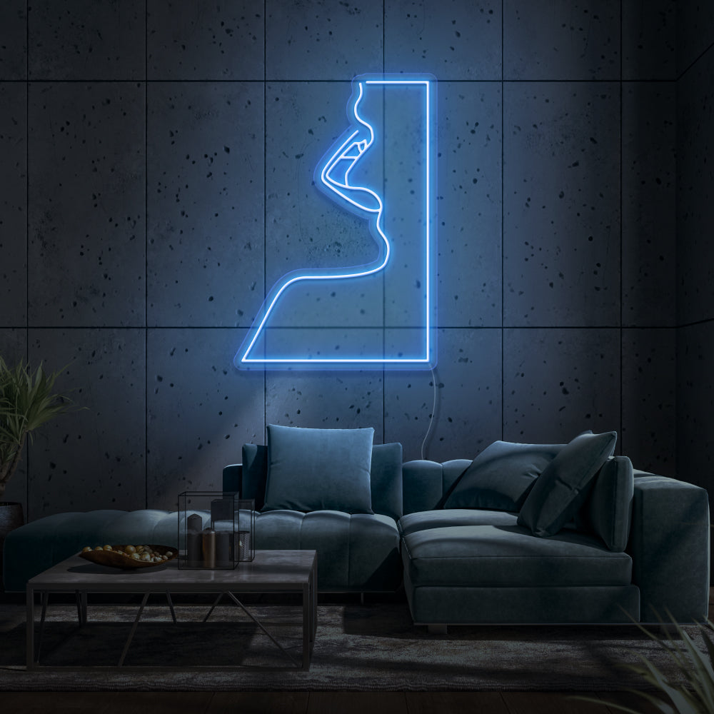 Woman's Face LED Neon Sign