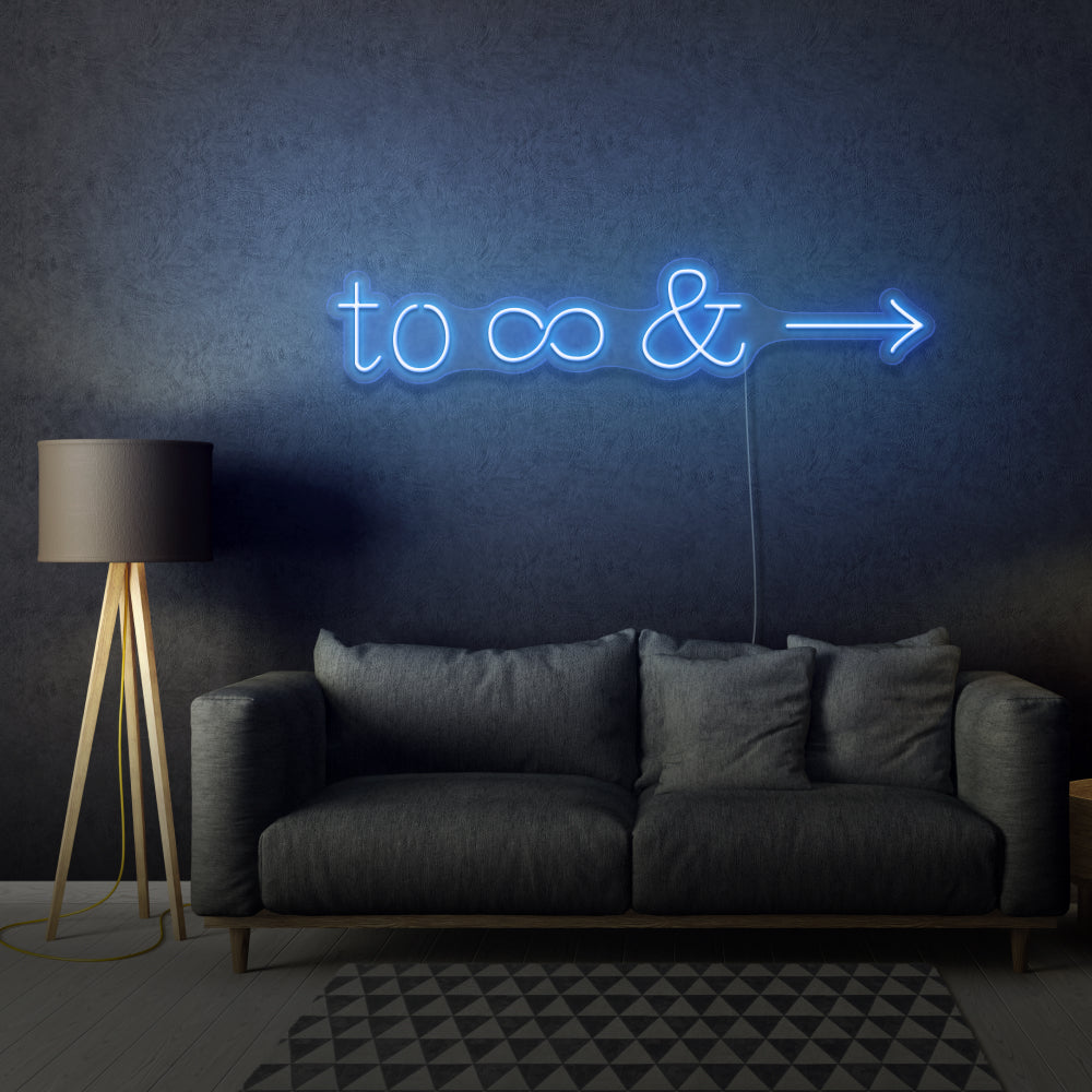 To Infinity And Beyond Minimalist Neon Sign