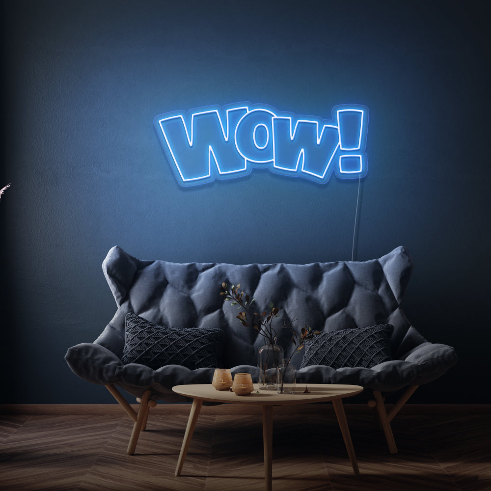 Wow! Neon Light Sign
