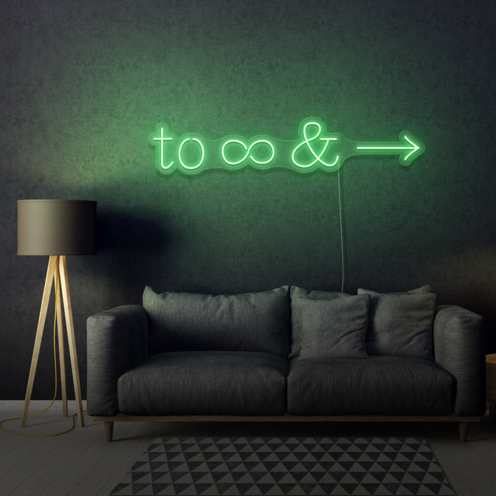 To Infinity And Beyond Minimalist Neon Sign