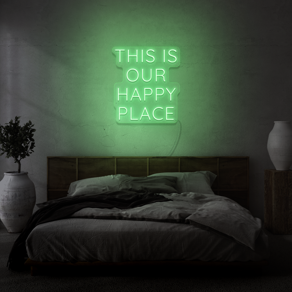 This is Our Happy Place LED Neon Sign
