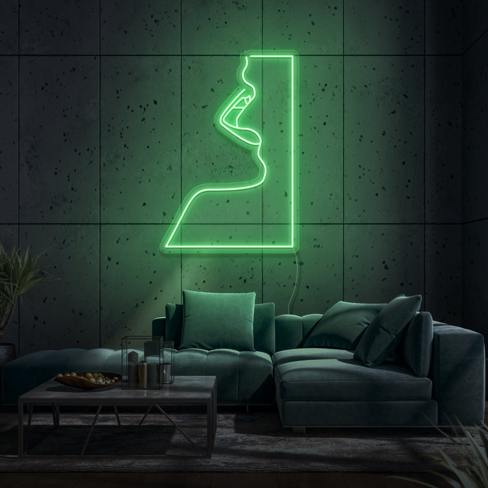Woman's Face LED Neon Sign