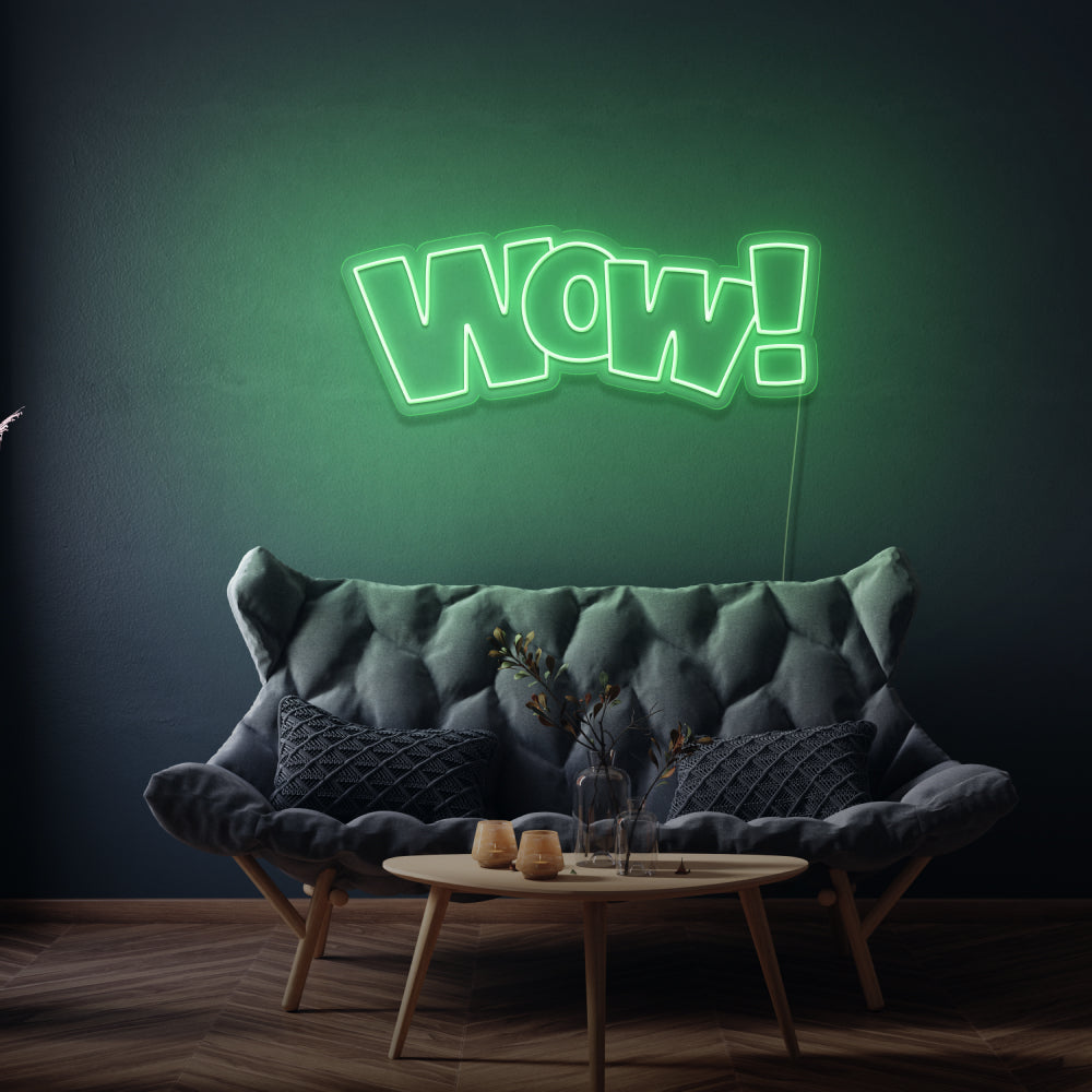 Wow! Neon Light Sign