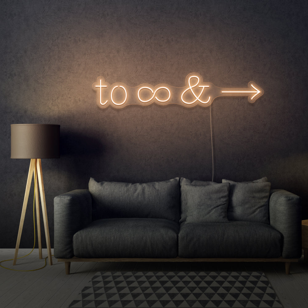 To Infinity And Beyond Minimalist Neon Sign