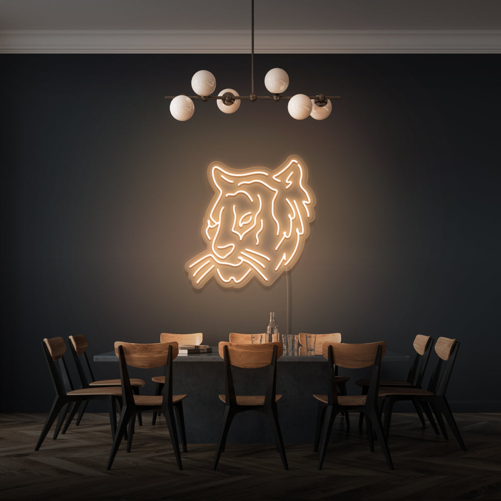 Tiger Face Neon Lighting