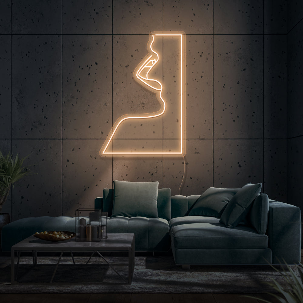 Woman's Face LED Neon Sign