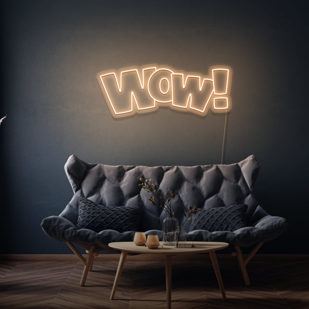 Wow! Neon Light Sign