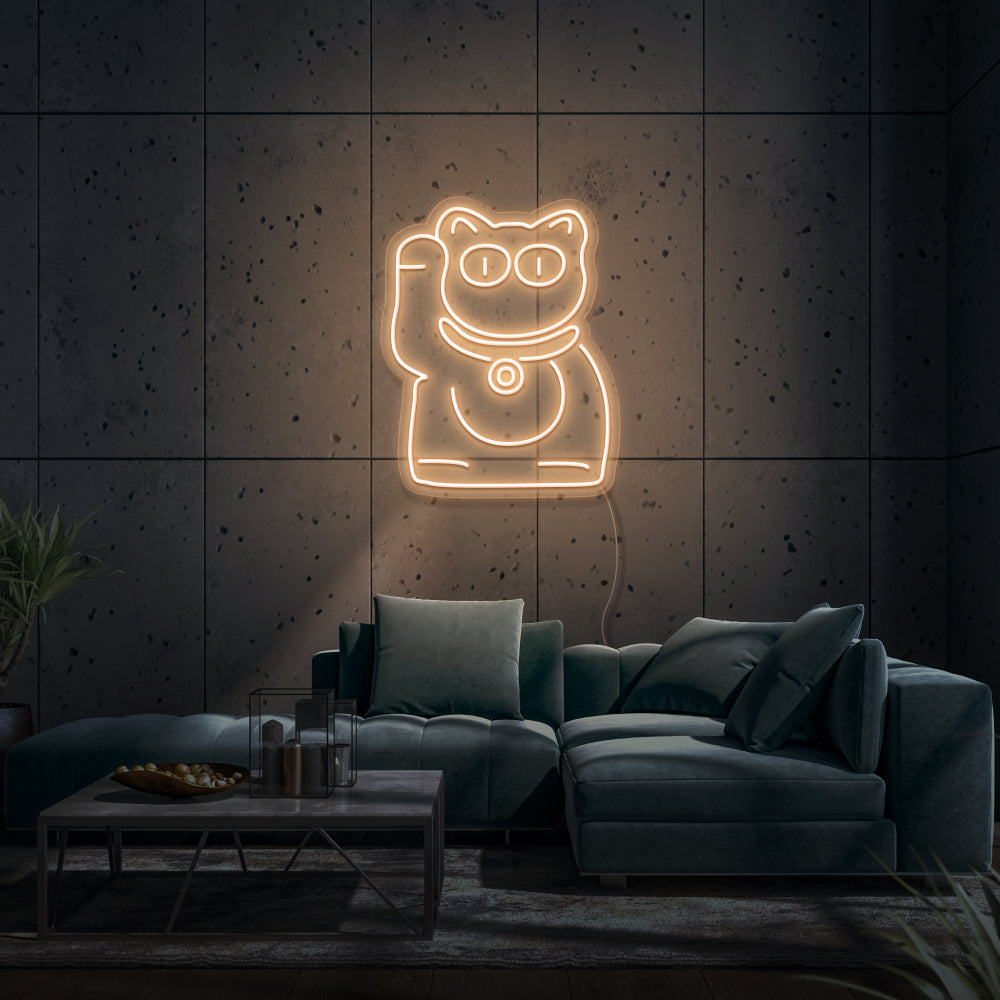 Waving Cat LED Neon Sign