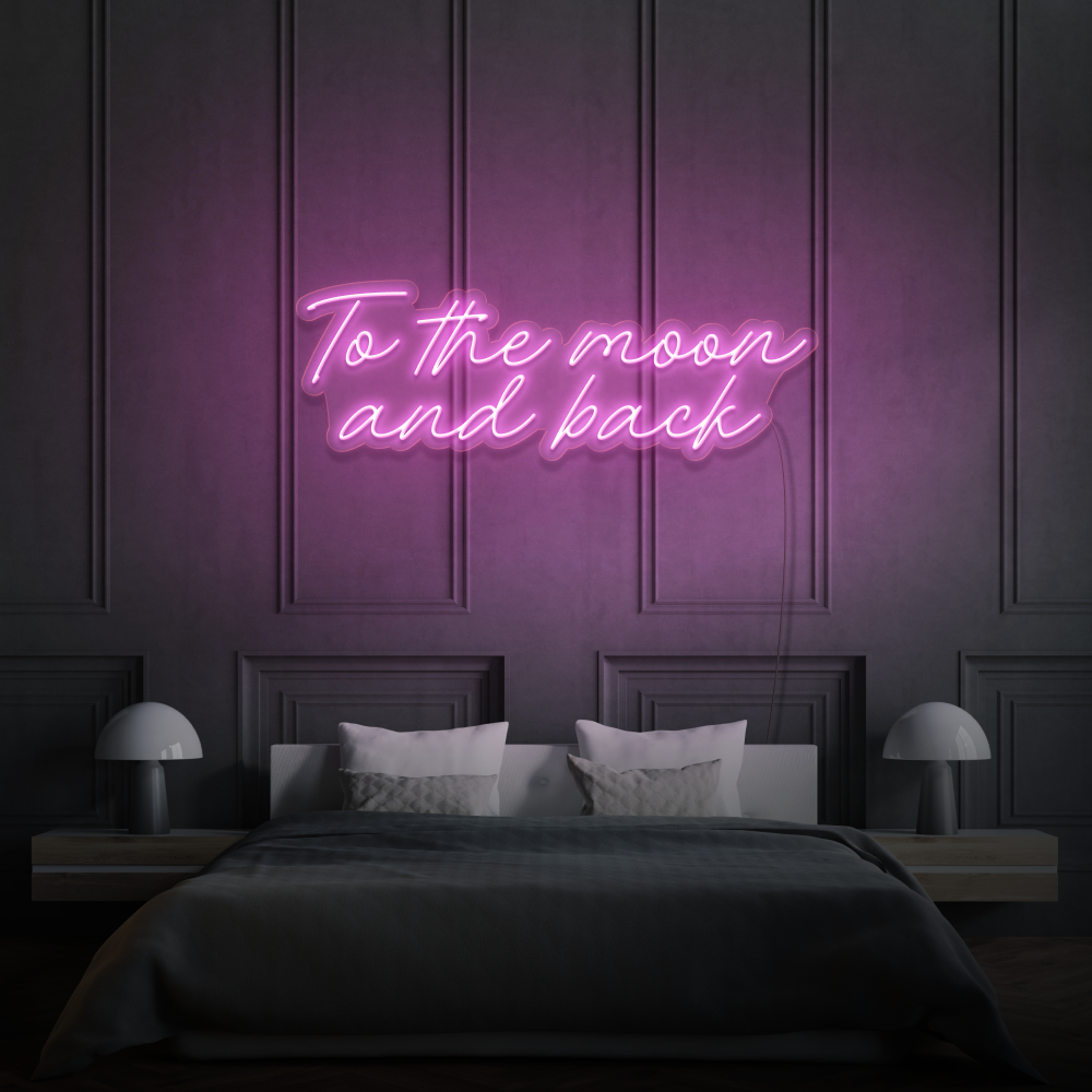 To the Moon and Back LED Neon Sign