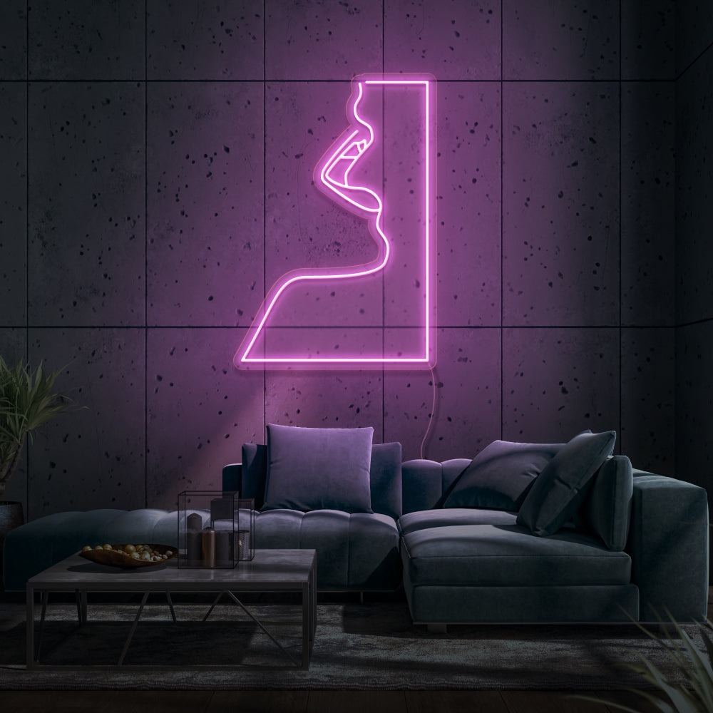 Woman's Face LED Neon Sign