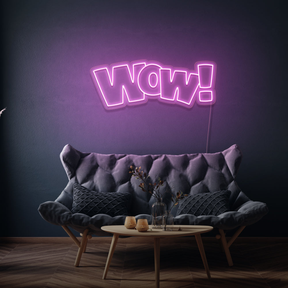 Wow! Neon Light Sign